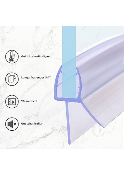 Duş Contası, Bükülmüş, 2 x 40 Cm, Yuvarlak Duş, Çeyrek Daire Duş, Duş Kapısı Contası, Mükemmel Uyum, Cam Kalınlığı 5 Mm, 6 mm Yedek Conta, Duşakabin, Su Geçirmez, Duş Kapısı, Sıçrama Koruması indirimleri