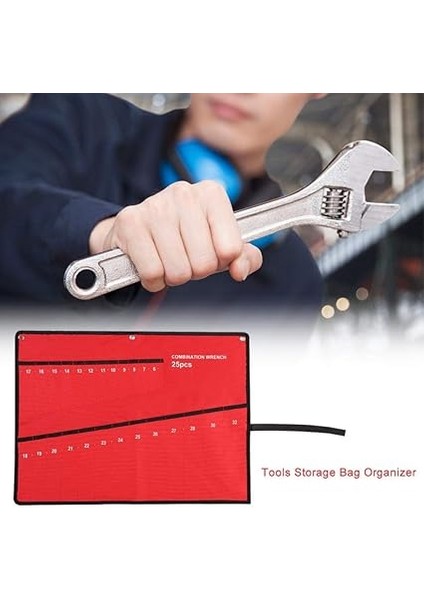 Alet Çantası - Çok Cepli Toplama Aletleri Saklama Çantası Anahtar Pense Anahtarı Tutucu Kanvas Düzenleyici (25 Ağız) modelleri