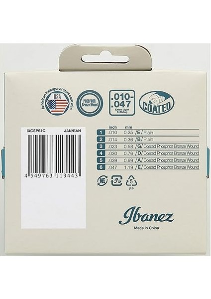 6 String Için Tel Seti - .011/.015/.022W/.032W/.042W/.052W Fosfor/bronz (IACSP62C) fiyatları