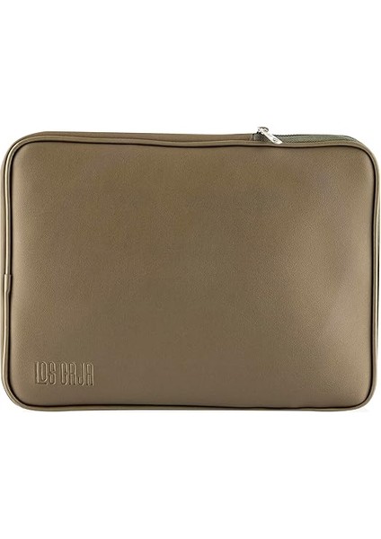 - 14" Inç Su Geçirmez, Vegan Deri ve Fermuar Özellikli Macbook &amp; Tablet &amp; Laptop Çantası (Haki Yeşil) fırsatları