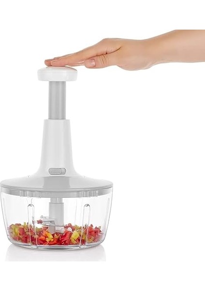 Home Manuel Üstten Basmalı 3 Bıçaklı Kilitlenebilir Meyve Sebze Doğrayıcı El Rondosu modelleri