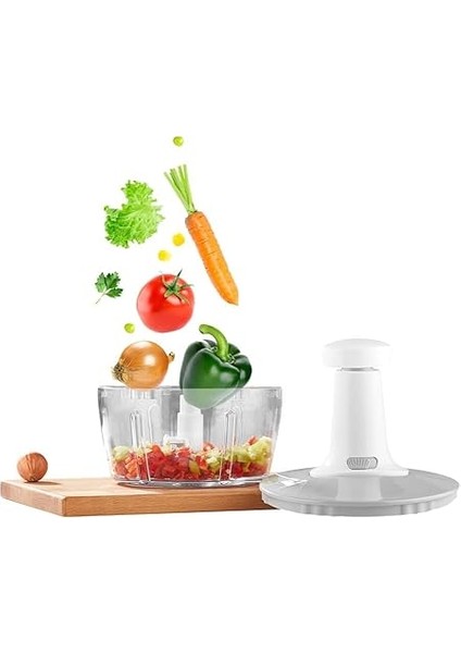 Home Manuel Üstten Basmalı 3 Bıçaklı Kilitlenebilir Meyve Sebze Doğrayıcı El Rondosu fırsatları