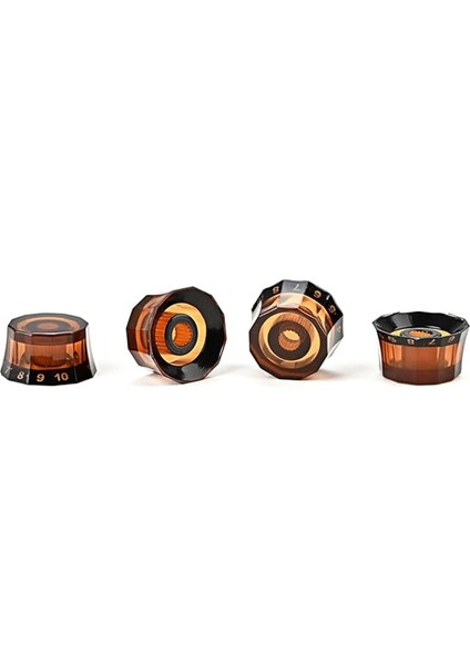 Abajur Stilinde Gitarlar Için Yedek Parçalar, 6 mm Prs Gitar Aksesuarı, 4 Parçalı Hız ve Ses Ayarı