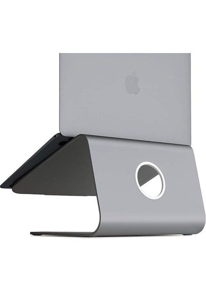 Alüminyum Laptop Stand – MacBook &amp; 10-17” Dizüstü Bilgisayarlarla Uyumlu, Ergonomik Yükseltici, Isı Dağıtıcı, Sabit Masa Standı, Rain Design Stil Uyumlu Gümüş modelleri