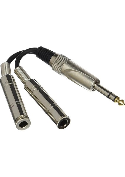 16122 Adaptör Kablosu (0,1 M, 1 x Stereo Jak, 2 x Jak) Siyah