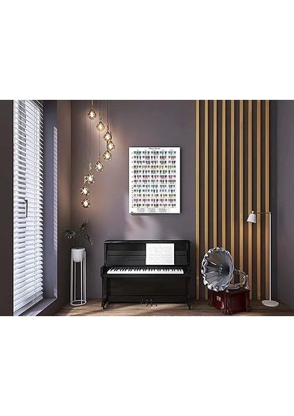 Piyano Oyuncuları ve Öğretmenler Için Piyano Akor ve Ölçek Poster Tablosu, Su Geçirmez, Yırtılmaz, Polipropilen Kağıt, Yeni Başlayanlar Için Mükemmel Eğitim Referans Kılavuzu, Boyut: 61 cm x 76 cm fırsatları