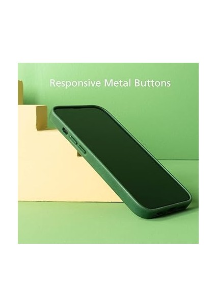 iPhone Mag-Safe Uyumlu Suni Deri Kılıf Kamera Korumalı Darbeye Karşı Dayanıklı (Gri, iPhone 13) fırsatları