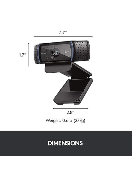 C920 Hd Pro Webcam (Usb, Otomatik Odaklama, Mikrofon) Siyah modelleri