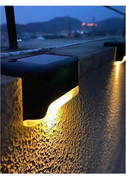 Güneş Enerjili Su Geçirmez 4'lü Bahçe, Merdiven, Veranda Için Köşebent LED Lamba 3200K Günışığı (Standart, Adet, 4) indirimleri