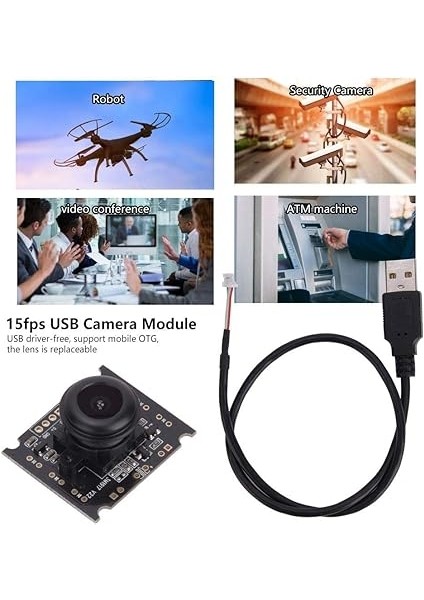 USB Kamera Modülü 110° Geniş Açı USB Kamera Modülü OV3660 Çip USB 2.0 Çıkışı 2048 x 1536 15 Fps Mobil Otg Desteği fırsatları