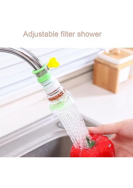 Derece Dönen Tasarruflu Musluk Başlığı Pervaneli Boncuklu Sıçratmaz Musluk Aparatı modelleri