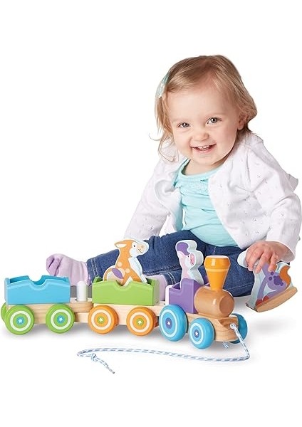 &amp; Doug Ahşap Çek Çek Tren, Sallanan Çiftlik Hayvanları fiyatları