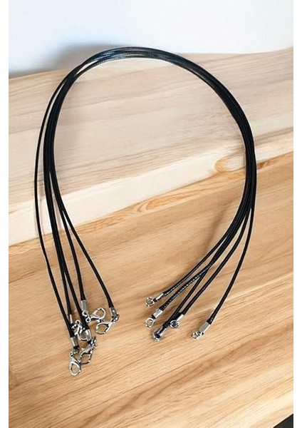 Doğal Taş Deri Kauçuk Kolye Ipi Takı Ipi Papağan Klipsli Hazır Kolye Ipi 3 Adet 70 cm Kolye Ipi 56 cm Uzunluk: 5 Adet M fiyatları