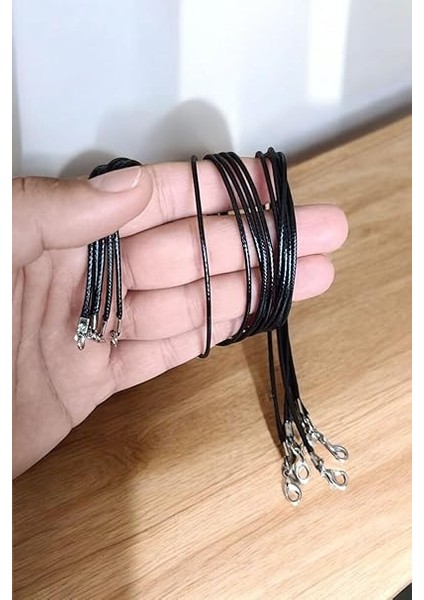 Doğal Taş Deri Kauçuk Kolye Ipi Takı Ipi Papağan Klipsli Hazır Kolye Ipi 3 Adet 70 cm Kolye Ipi 56 cm Uzunluk: 5 Adet M fırsatları