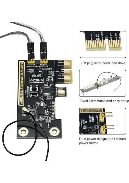 Ewelink Mini Pcı-E Masaüstü Pc Uzaktan Kumanda Anahtarı Kartı Wifi Kablosuz Akıllı Anahtarı Röle Modülü Kablosuz Yeniden Başlatma Anahtarı Açma/kapama Bilgisayar Boot Kartı ile Harici Anten &amp; indirimleri
