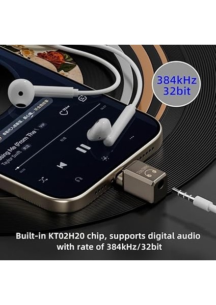 Ses Adaptörü Tip C Usb-C Dac 3.5mm Hifi Ses Aux ve Mıc Ses Kartı 384KHZ 32BIT Adaptör KT02H20 Uyumlu Omtp Ctıa Dizüstü Tablet Telefon ile indirimleri
