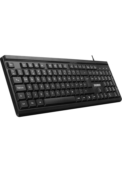 KB-741 F Klavye Siyah/gri USB 2 Metre Bakır Kablolu Tamamen Türkçe Örgülü Kablolu (F Klavye Türkçe)