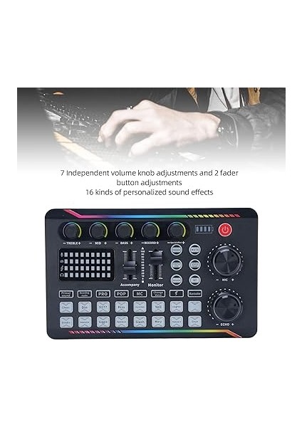 Ses Kartı Ses Mikseri, Dj Mikser Efektleri ile Podcast Ses Arayüzü, Karaoke Canlı Akış Kaydı Oyunları Için Ses Efektleri ile Ses Değiştirici fiyatları