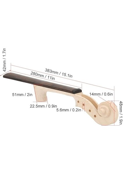 Keman Boyun , Keman Klavye Müzik Aleti Parçaları Abanoz Yedek Profesyonel Parti Için Pratik (Keman Boynu) fiyatları