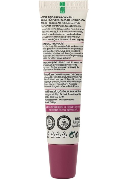 Apicare Propolisli Kara Mürverli Dudak Koruyucu, 10 ml modelleri