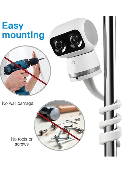 Eufy Security Indoor Cam S350 Için Tutucu, Eufy Indoor S350 Için Sabitleme Tutucu Standı, Kamera Tutucu, Eufy Indoor Cam S350 Için Aksesuar modelleri
