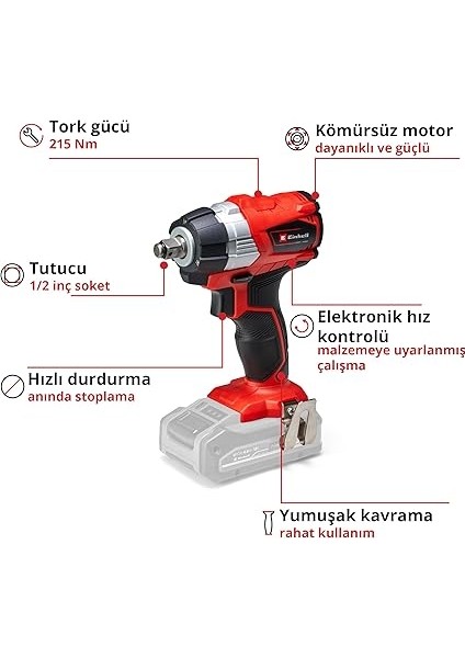 Tp-Cw 18LI Bl Brushless - Solo, Kömürsüz Akülü Darbeli Somun Sıkma modelleri