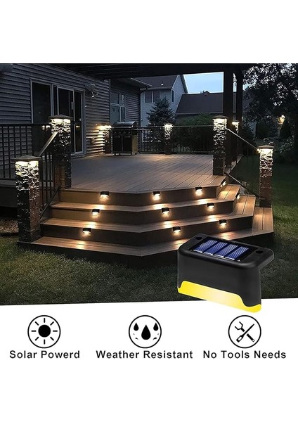 4 Adet LED Solar Güneş Enerjili Lamba, Merdiven, Veranda, Bahçe, Balkon Dekorasyon ve Çit Işık, Köşebent Lamba, Su Geçirmez, Gün Işığı, Peyzaj Lambası, Panel Aydınlatma fiyatları