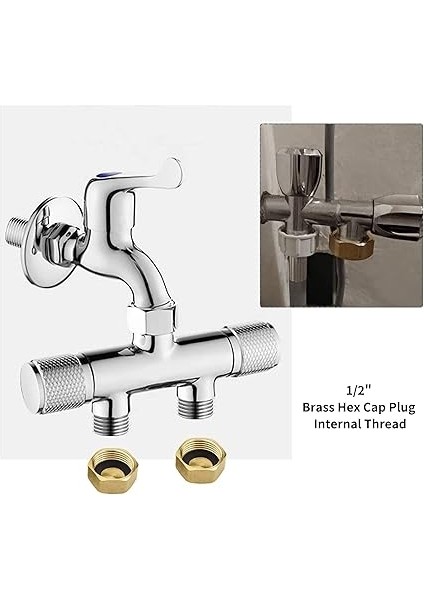 Pirinç Kapak G1/2"(Ø19,5mm) Iç Dişli, 6 Adet Kör Tapa Hortum Kapakları Kilit Kapağı G1/2", Pirinç Kapak, Altıgen, Boru Kapağı Uç Kapağı Bahçe Su Borusu Için Dişli Bağlantı Parçası fırsatları