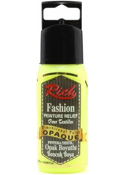 Rich Boyutlu Boncuk Boya 60 Ml. 009 Neon Sarı