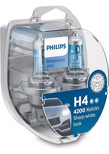 Whitevision Ultra H4 Far Lambası, 4200 K Set indirimleri