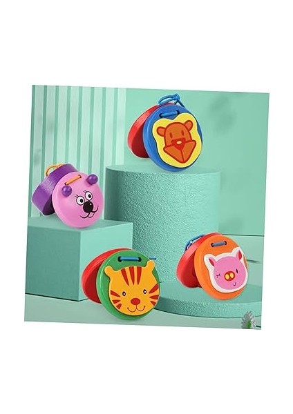 Erken Öğrenme Müzik Oyuncakları - Küçük Çocuklar Için 8 Adet Ahşap Kastanyet - Çocuklar Için Perküsyon Enstrümanı Oyuncağı - Beyin Gelişimi indirimleri