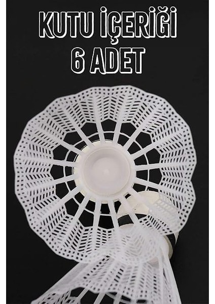 6 Adet Badminton Topu Semi-Pro Dengeli Hız Başlangıç Kutulu Mantar Kafa Deluxe Top Seti Beyaz 620 fırsatları