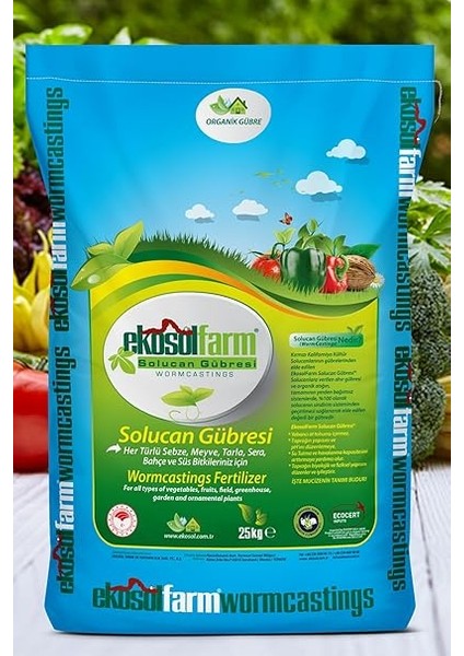 Solucan Gübresi 25 kg Organik Gübre Tüm Bitkilerde Kullanıma Uygun Katı (Toz) Formda Gübre modelleri
