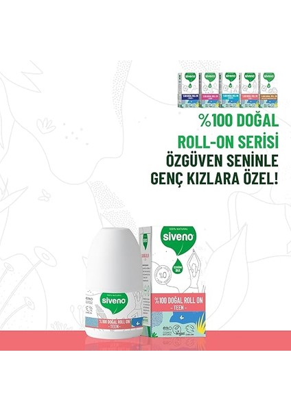 Doğal Roll-On Teen Girl Genç Kız Deodorant Ter Kokusu Önleyici Bitkisel Lekesiz Vegan 50 ml indirimleri