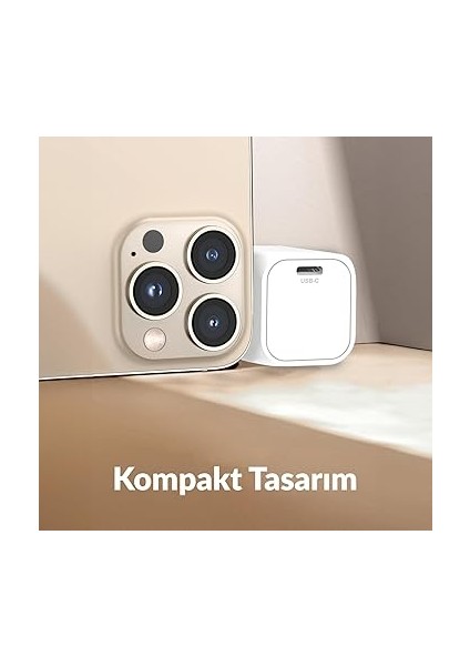 20W Gan Usb-C Şarj Aleti iPhone &amp; iPad &amp; Android Uyumlu Pd Qc4.0 Type-C Hızlı Şarj Cihazı fırsatları