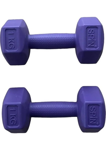 2’li 1 kg Plastik Dambıl Seti – Köşeli Tasarım Ağırlık Seti Egzersiz Dambılı fiyatları