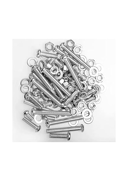 Adet M3 M4 M5 Çapraz Tava Başlı Vidalar Somun Cıvata Rondela Seti 304 Paslanmaz Çelik Altıgen Soket Düğme Somunları ve Cıvata Seti Ev Ofis Endüstriyel Elektronik Için Saklama Kutulu fiyatları