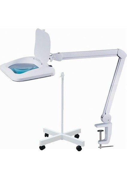 6020-8 Hem Ayaklı Hem Masaüstü Ledli ´köşeli Lensli´ Büyüteç