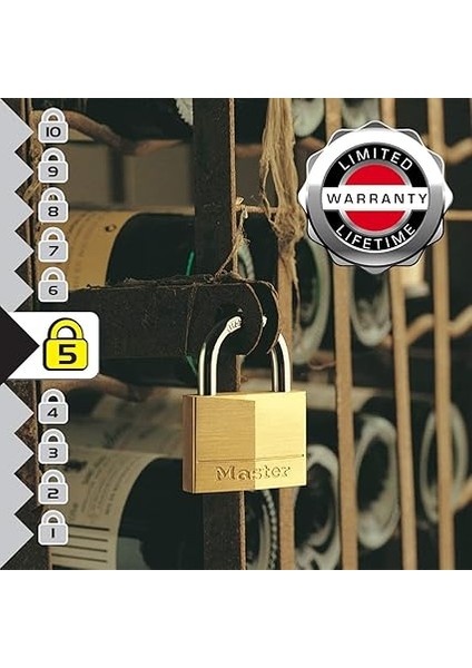Lock – 140EURSIX – 6 Aynı Anda Pirinç Asma Kilit 40 mm fırsatları