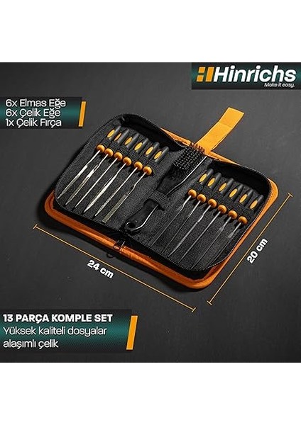 Metal ve Ahşap Dosya Seti 13 Parça - Kutu Içeriği: 6x Elmas Eğe, 6x Çelik Eğe, 1x Çelik Fırça - Profesyonel Eğe Seti, Mini Eğe Seti, Anahtar Eğe Seti, Iğne Eğe Seti, Ahşap Törpü fiyatları