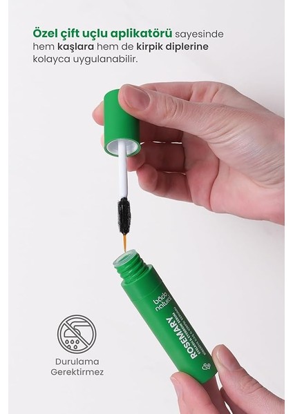 Natural Biberiye Yağı Kaş Kirpik Bakım Serumu Besleyici ve Güçlendirici 10 ml fırsatları