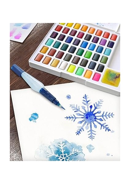 Creative Studio Tablet Suluboya Seti, 48 Renk, Su Bazlı Pigment, Karıştırma Paleti ve Aksesuarlar Ile, Taşınabilir Sanatsal Set indirimleri