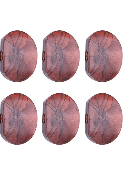 6 Adet Gitar Akort Mandalları Akort Peg Düğmeleri, Tuner Düğmeleri Düğmeler Akrilik Makine Kafaları Topuzlar Akustik Elektro Gitar Için 6 Adet Vida ile (Oval Kahverengi Akik)