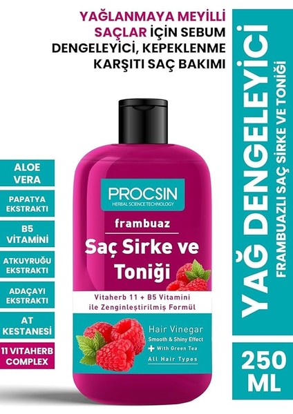 Yağ Dengeleyici Frambuazlı Saç Sirke ve Toniği 250 ml fiyatları