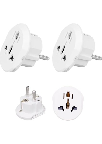 2 Adet Evrensel Uluslararası Priz Fiş Adaptör Çevirici 16A 250V Seyahat Fişi Dönüştürücü Adaptörü, 200'DEN Fazla Ülkede Abd/avustralya/uk, Ce Sertifikalı