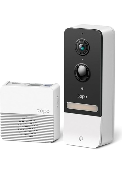 Tapo D230S1, 2k 5mp Tapo Akıllı Görüntülü Renkli Gece Görüş Destekli Kapı Zili, Pille Çalışır, Iki Yönlü Konuşma, IP64, Bulut/yerel Depolama, Alexa ve Google Home ile Çalışır, Kolay Kurulum