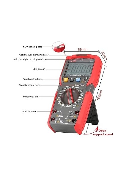 Ut 89X Dijital Multimetre True Rms Ncv 1000V Ac/dc 20A Ac/dc indirimleri