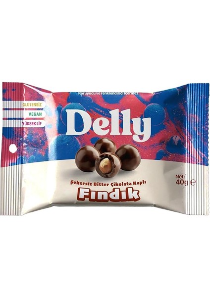 Adet Şekersiz Bitter Çikolata Kaplı Fındık 40 G