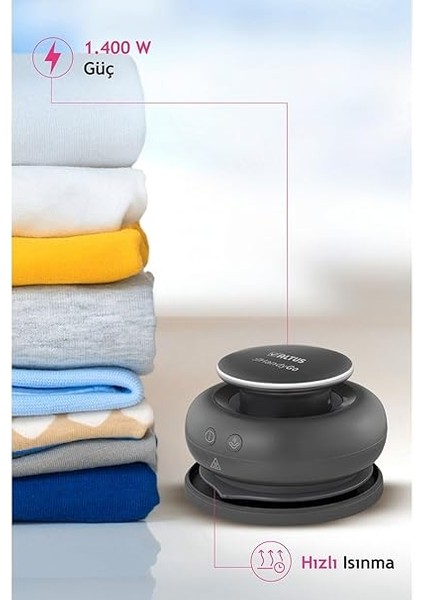 Handygo Al 5533 A - 2’si 1 Arada Ütü ve Kırışık Giderici, Antrasit, 1400 W, Taşınabilir, Kompakt, Pratik ve Hafif fırsatları