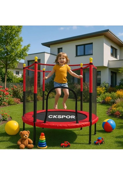 Fileli Çocuk Trambolini – 140 cm (55 Inç) Büyük Boy, Güvenli ve Dayanıklı Zıplama Trambolini Cks-69 fiyatları